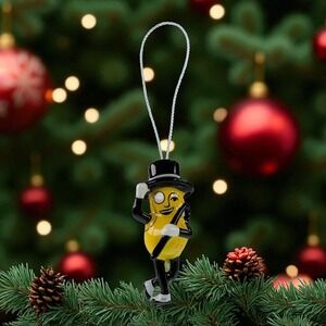 Ruz Planters Mr Peanut Plastic Ornament Novelty 4.5" Christmas Hormel Food New